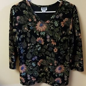 Black Floral Blouse
